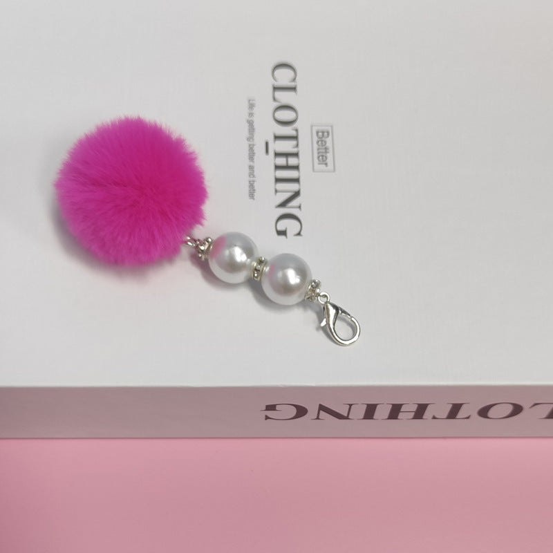 Original Design Multicolor Pendant Key Jewelry Accessory Featuring Artificial Pearl Inlay