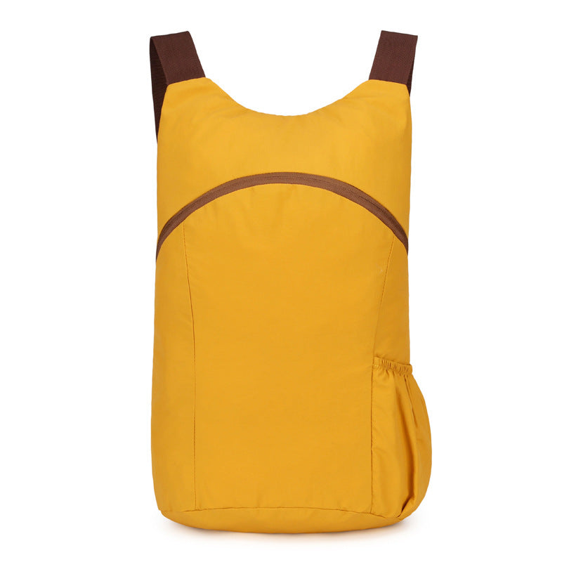 Color Block Hiking Backpack In Polyester With Sewing Thread, Lightweight And 11 Inch Size For  Spring And Summer