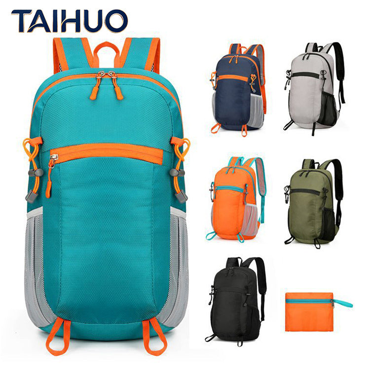 Color Block Hiking Backpack Made Of Polyester, Breathable And Unisex, Perfect For Summer Hiking And Trekking