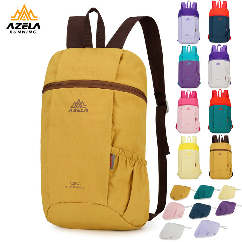 Color Block Hiking Backpack With Water Repellent Nylon Material, Unisex Design For  Spring And Summer