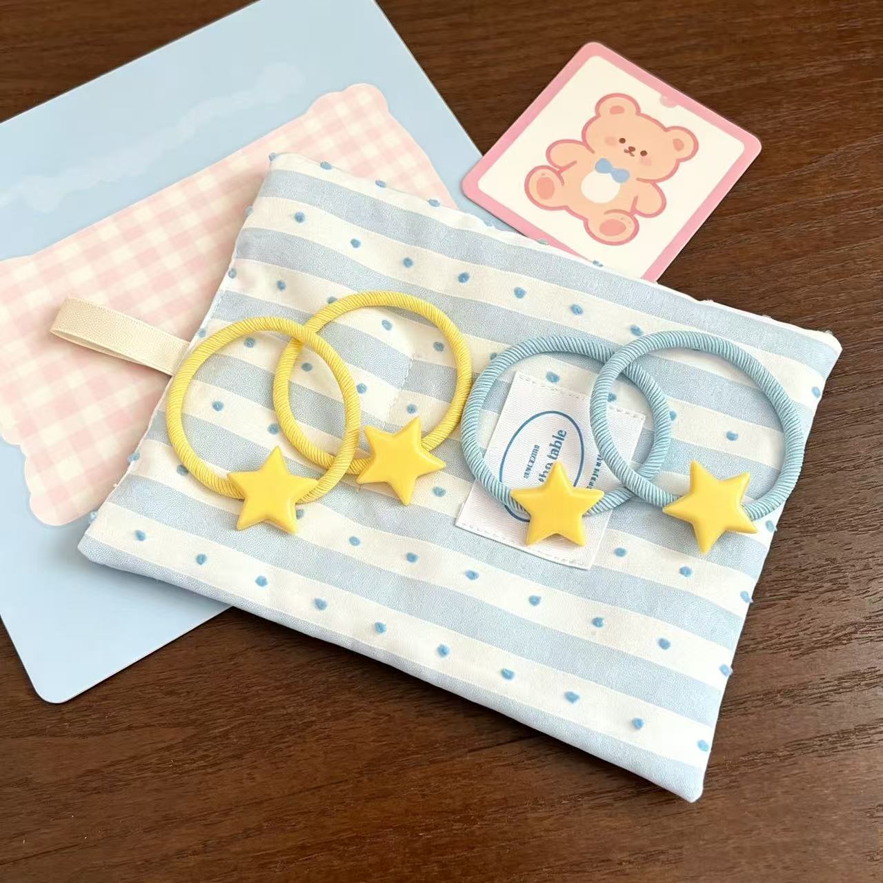 Pentagram New Style Hair Tie For Girls In Yellow, Plastic Material, Perfect For  Spring And Summer