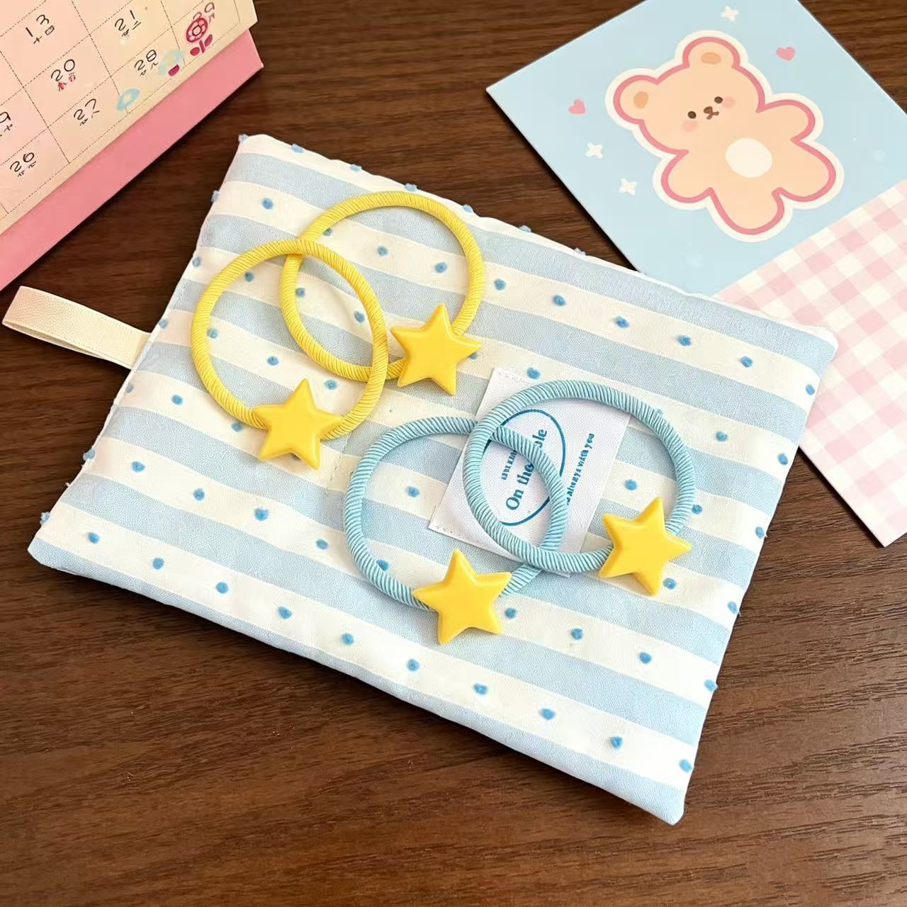 Pentagram New Style Hair Tie For Girls In Yellow, Plastic Material, Perfect For  Spring And Summer