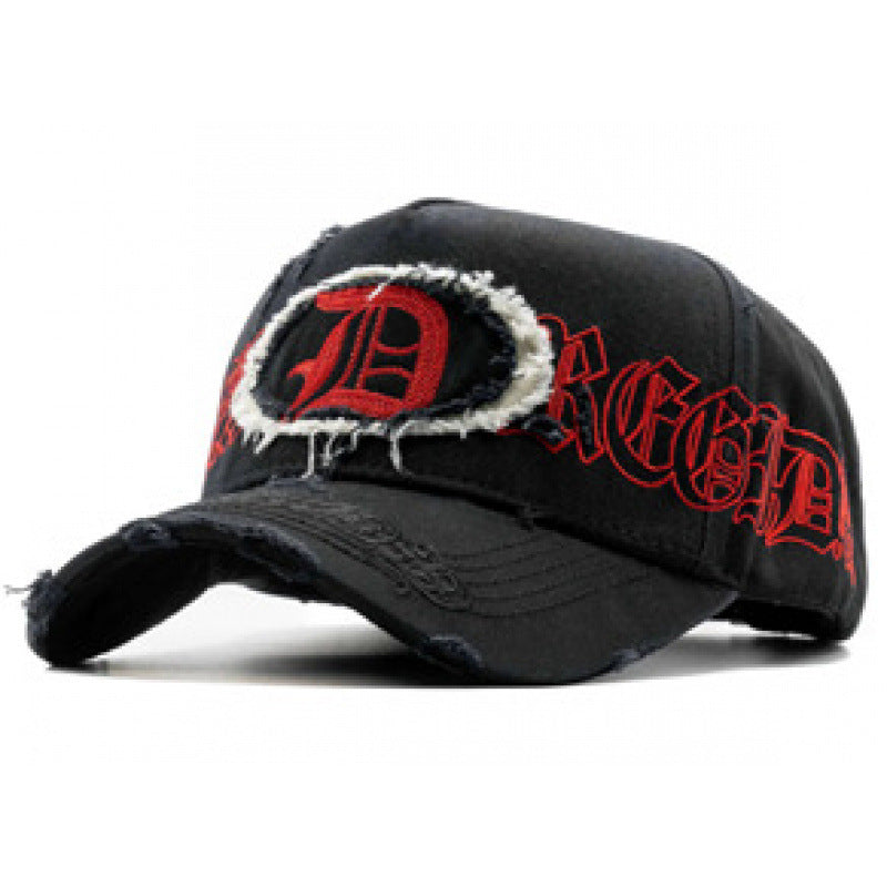 Casual Baseball Cap With Wide Brim Featuring Cartoon Character Embroidery, Made Of Soft Flannel For UV Protection