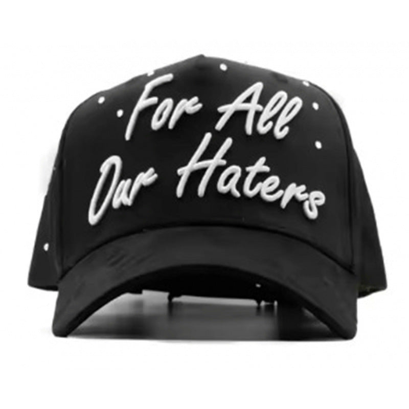 Casual Baseball Cap With Wide Brim Featuring Cartoon Character Embroidery, Made Of Soft Flannel For UV Protection