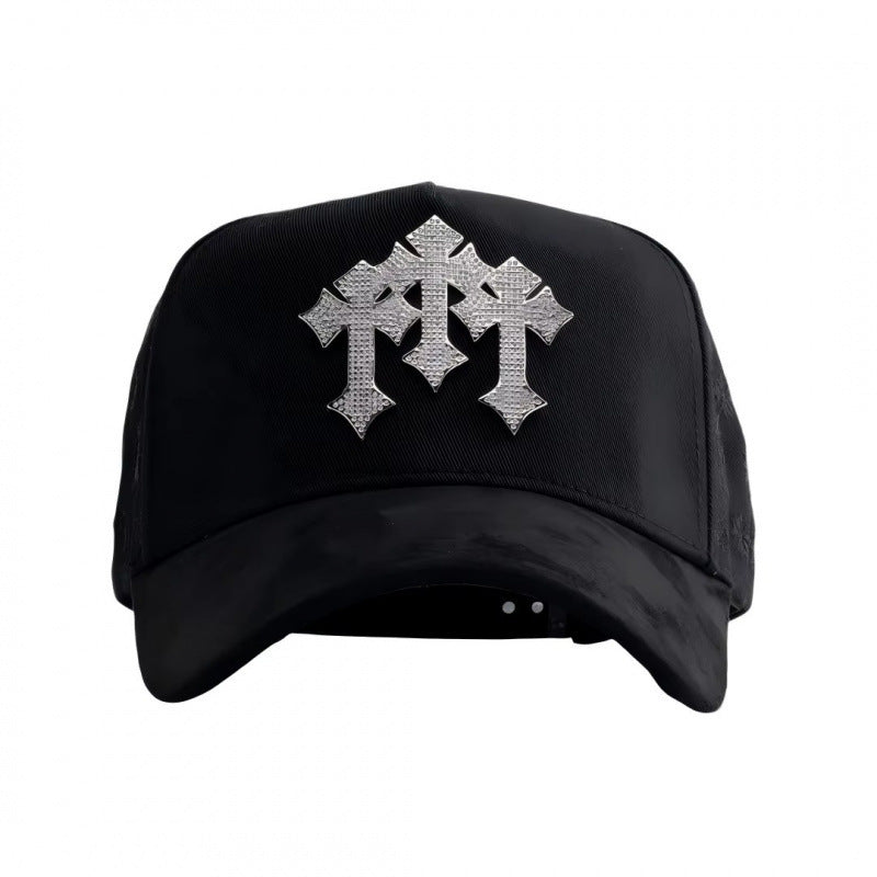 Casual Baseball Cap With Wide Brim Featuring Cartoon Character Embroidery, Made Of Soft Flannel For UV Protection