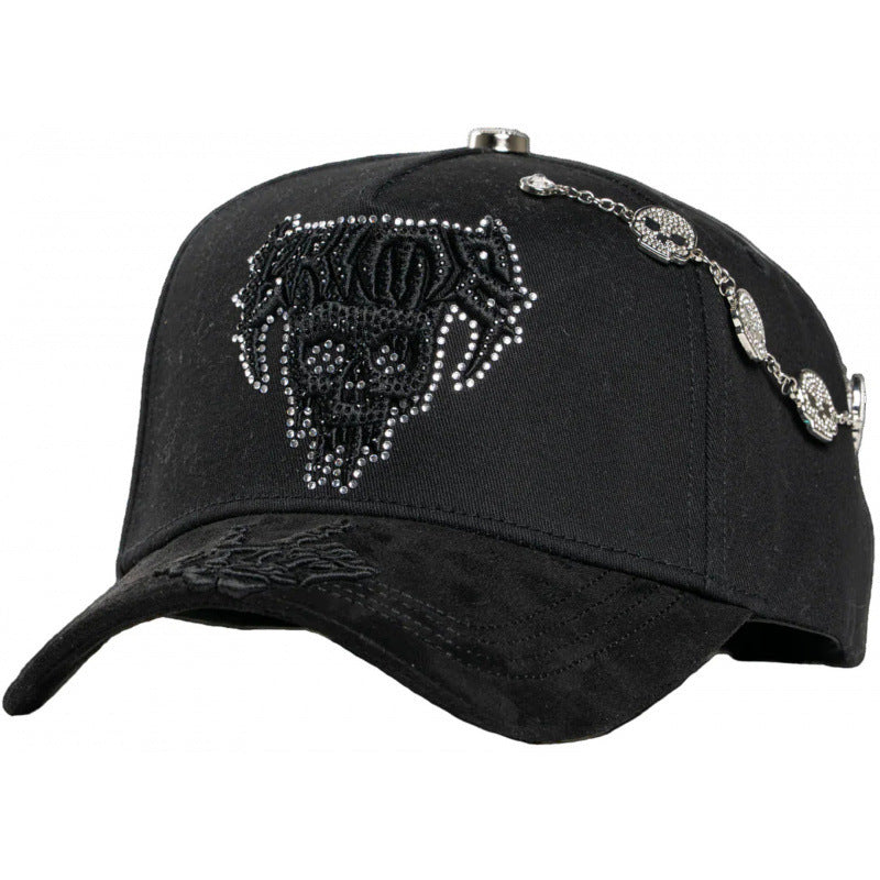 Casual Baseball Cap With Wide Brim Featuring Cartoon Character Embroidery, Made Of Soft Flannel For UV Protection
