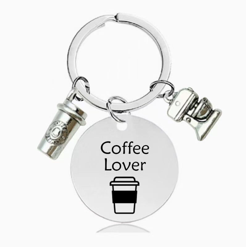 Drink Bag Charms Key Chains In Steel Color Featuring Durable Titanium Steel Material