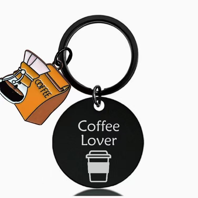 Drink Bag Charms Key Chains In Steel Color Featuring Durable Titanium Steel Material