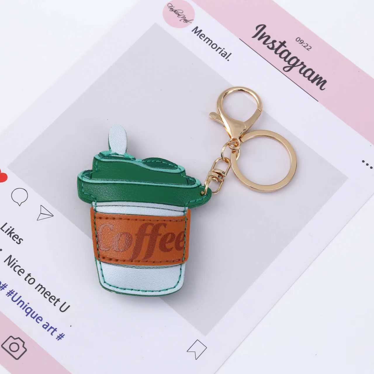 Multicolor Sewing Cup Key Chain In New Style With PU Leather Material, Perfect For Spring Accessories