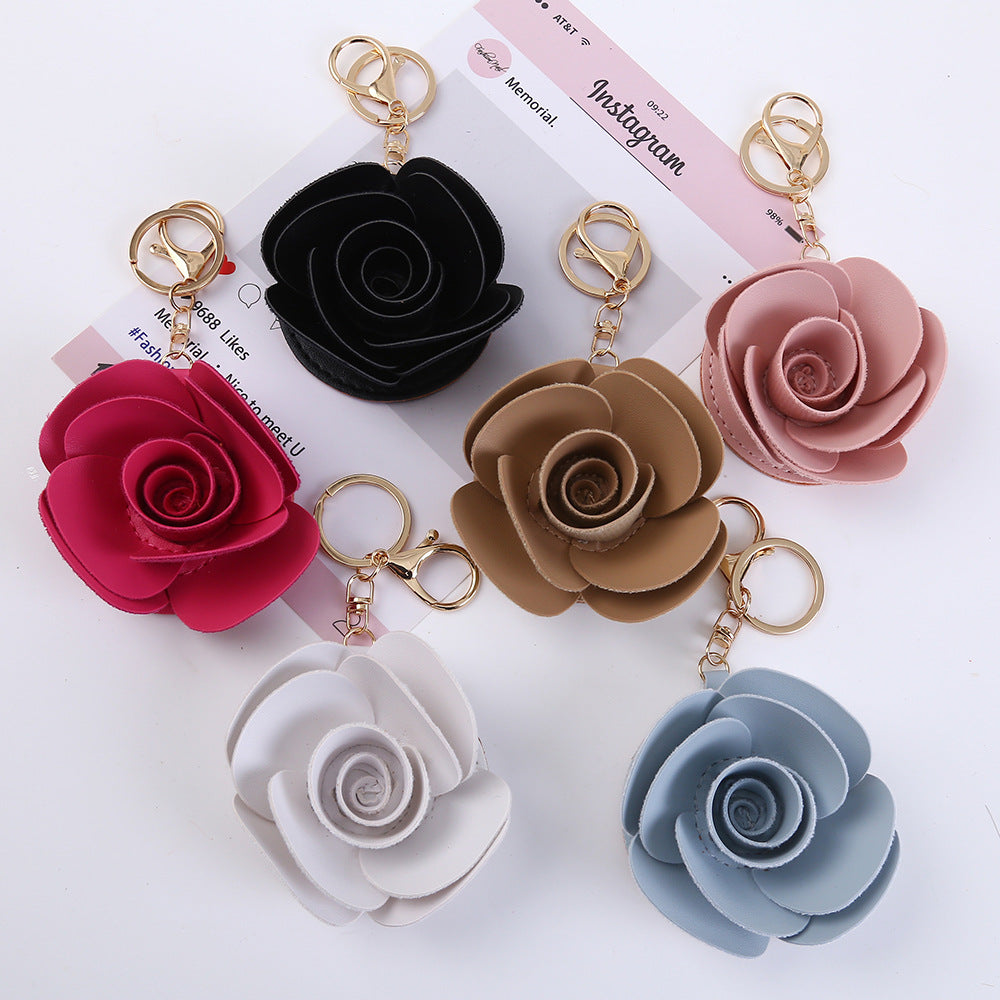 Handmade Flowers Bag Pendant In Cloth Material With Retro Style, Perfect For Decorative Hanging Accessories