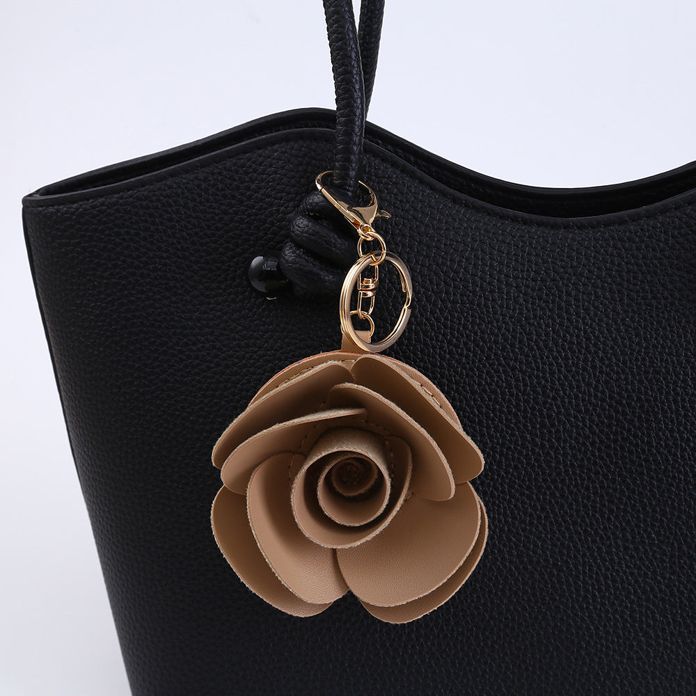 Handmade Flowers Bag Pendant In Cloth Material With Retro Style, Perfect For Decorative Hanging Accessories