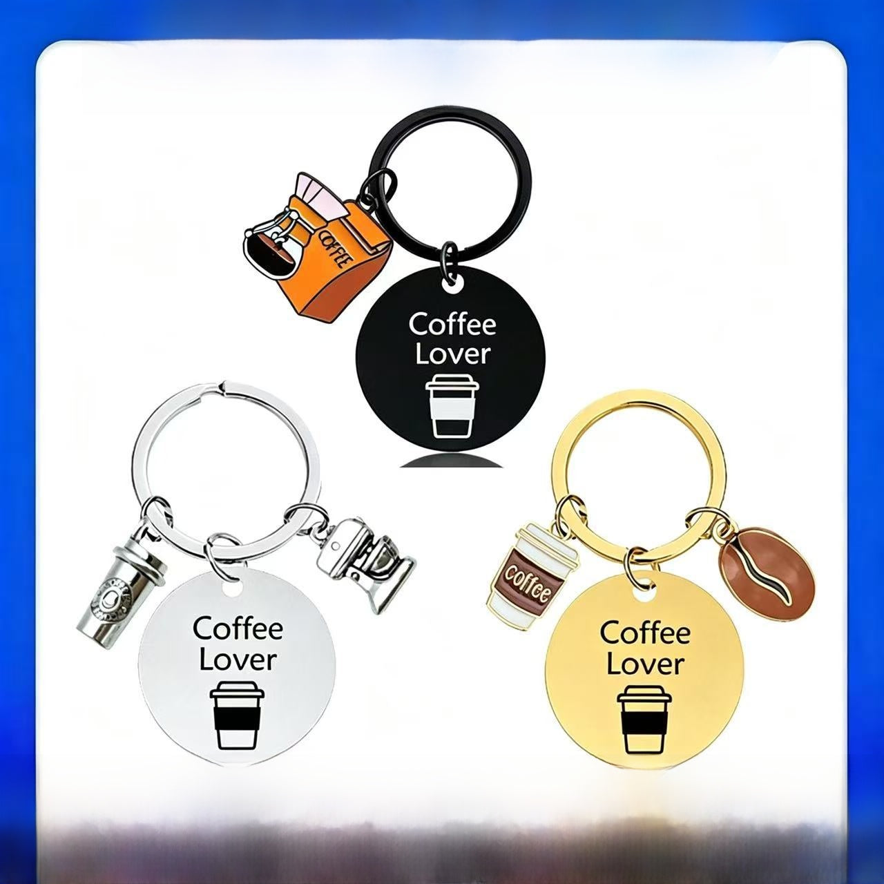 Drink Bag Charms Key Chains In Steel Color Featuring Durable Titanium Steel Material