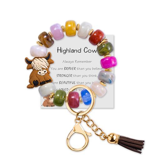 Leopard Print Tassel Key Chain In Khaki Featuring Silica Gel Material, Perfect For Winter Accessories
