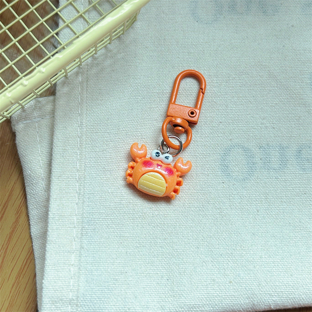 Multicolor Cartoon Pearl Key Chain In Plastic With Original Design, Featuring Shell Inlay For Unique Charm