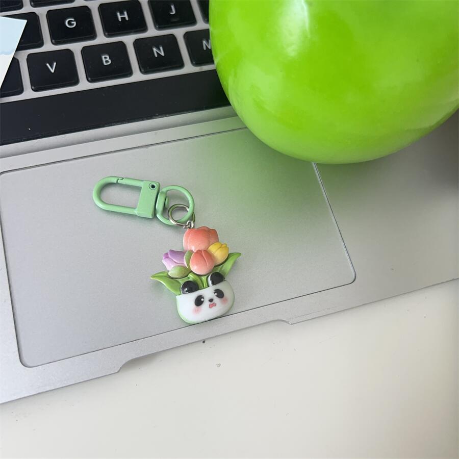 Multicolor Animal Bag Charm Key Chain Made Of Durable Plastic, Stylish Accessory For Bags