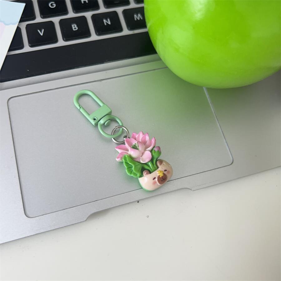 Multicolor Animal Bag Charm Key Chain Made Of Durable Plastic, Stylish Accessory For Bags