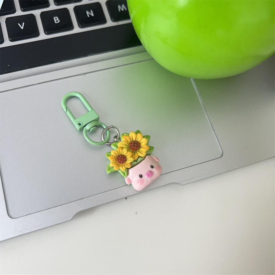 Multicolor Animal Bag Charm Key Chain Made Of Durable Plastic, Stylish Accessory For Bags