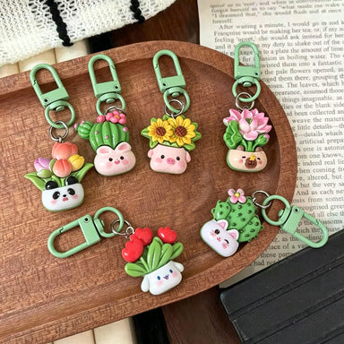 Multicolor Animal Bag Charm Key Chain Made Of Durable Plastic, Stylish Accessory For Bags