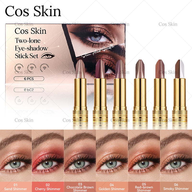 6 Pieces Multicolor Eye Shadow Set Featuring Vibrant Shades For Stunning Eye Makeup