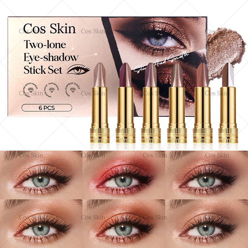 6 Pieces Multicolor Eye Shadow Set Featuring Vibrant Shades For Stunning Eye Makeup