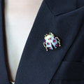 Alloy Insect Pin Featuring Enamel Craftsmanship