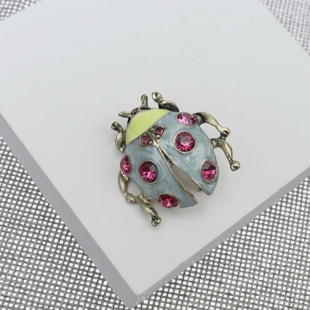 Alloy Insect Pin Featuring Enamel Craftsmanship
