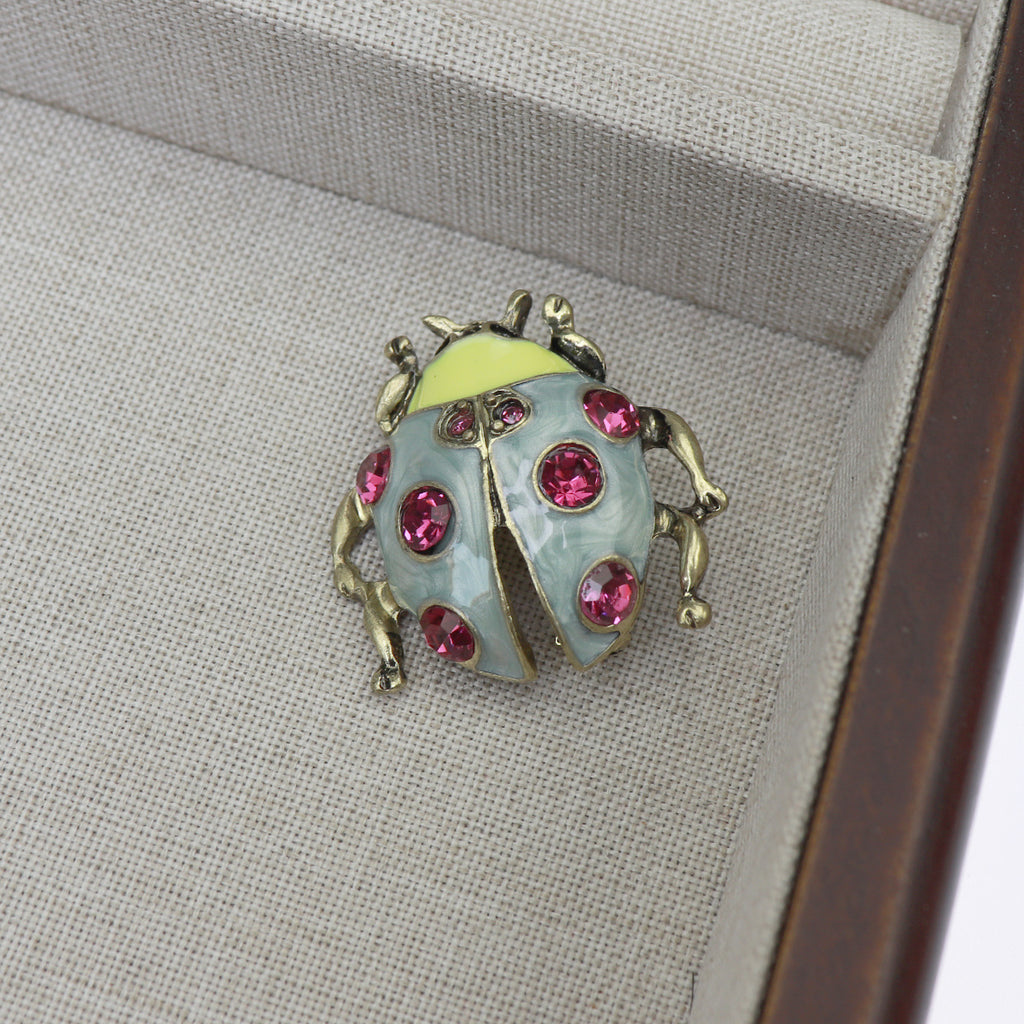 Alloy Insect Pin Featuring Enamel Craftsmanship
