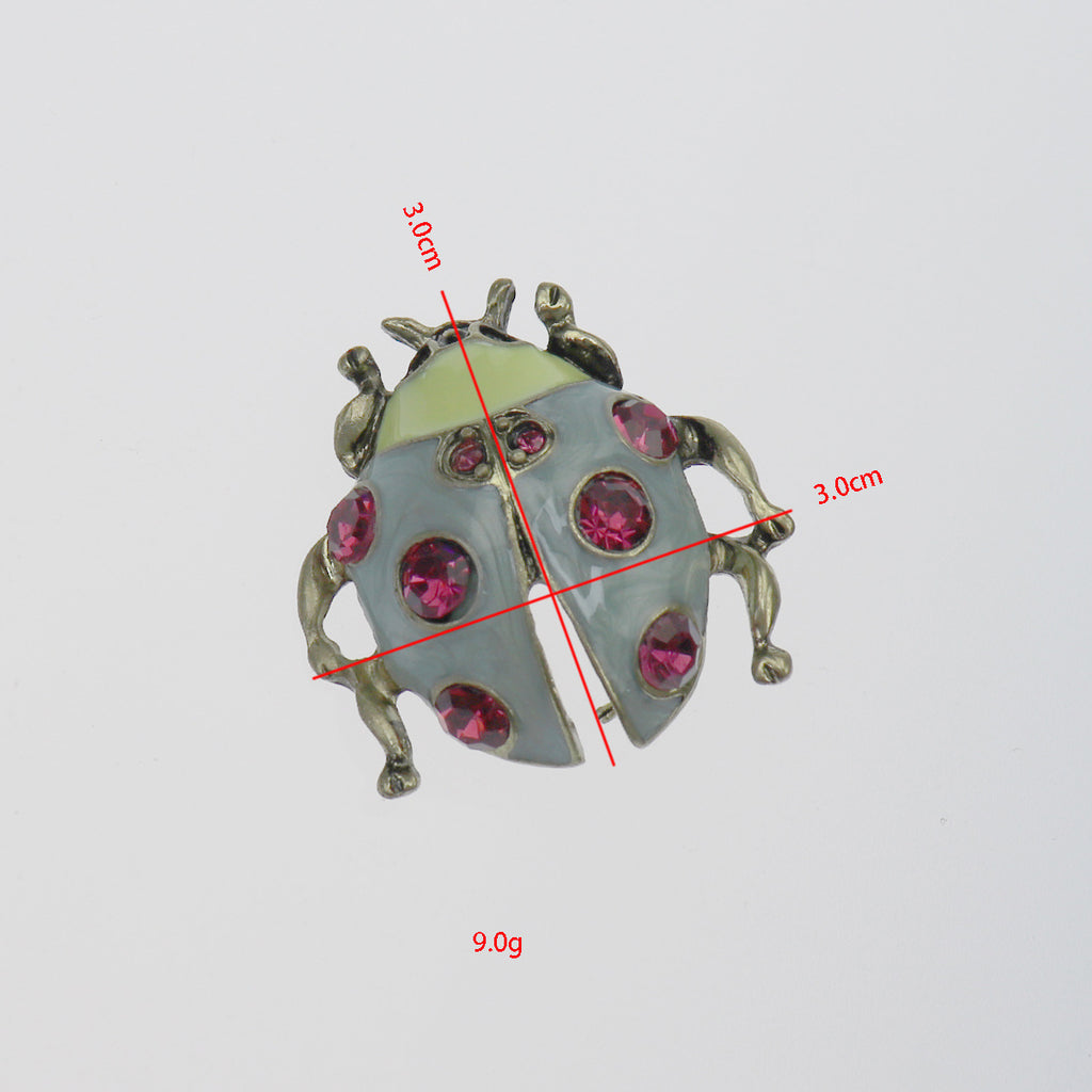 Alloy Insect Pin Featuring Enamel Craftsmanship
