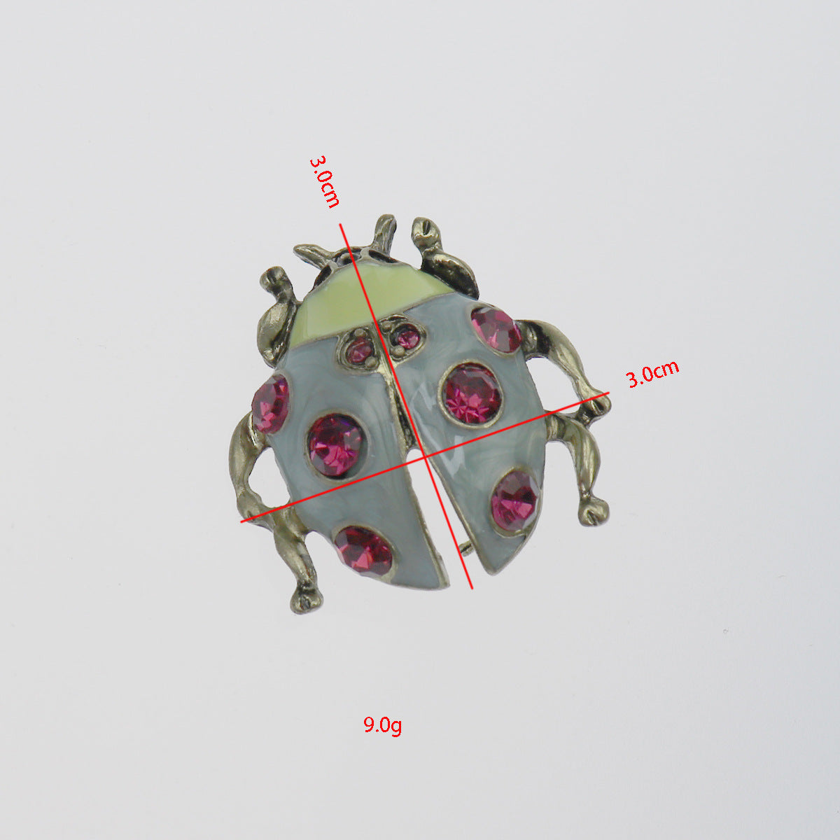 Alloy Insect Pin Featuring Enamel Craftsmanship