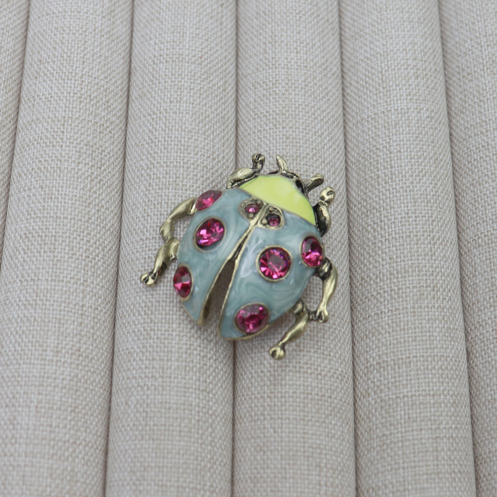 Alloy Insect Pin Featuring Enamel Craftsmanship