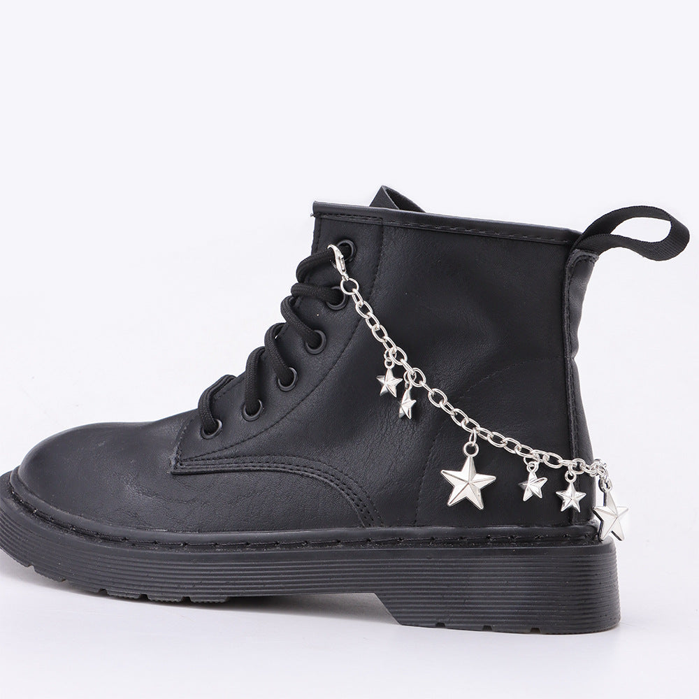 Electroplated White Star Alloy Pendant In Commute Style, Perfect For Autumn & Winter Accessories