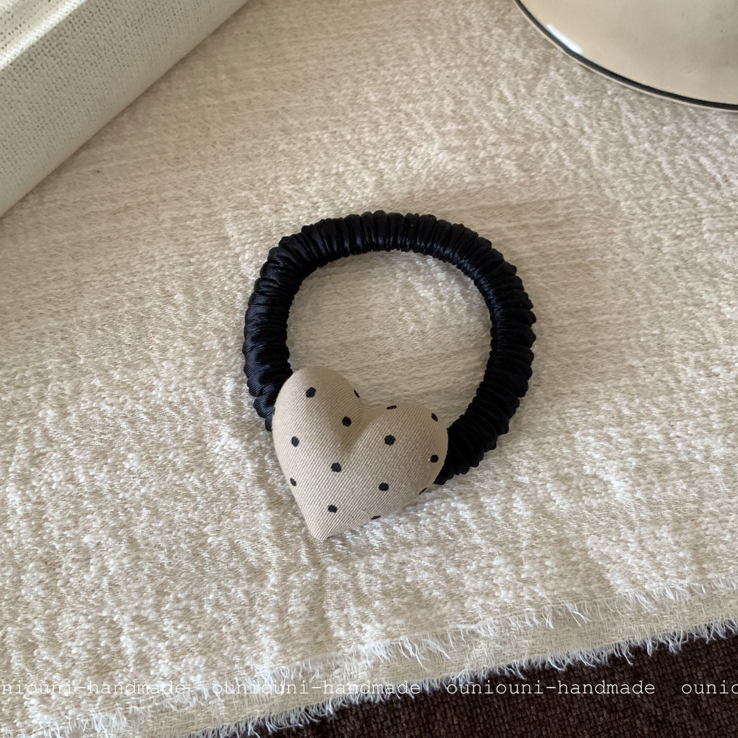 New Style Heart Shape Hairpin For Women In Coffer Color, Made Of Cloth, Perfect For Summer