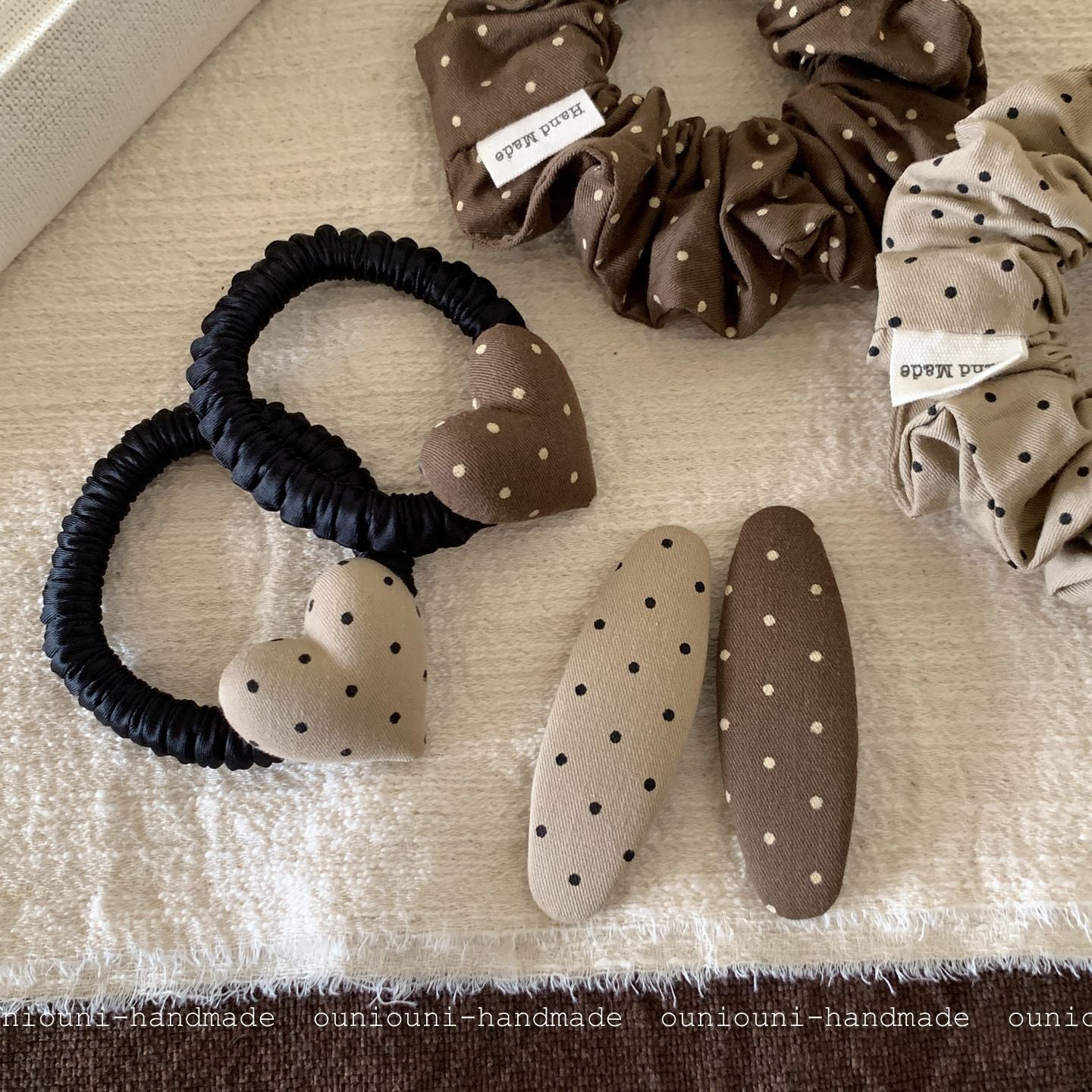 New Style Heart Shape Hairpin For Women In Coffer Color, Made Of Cloth, Perfect For Summer