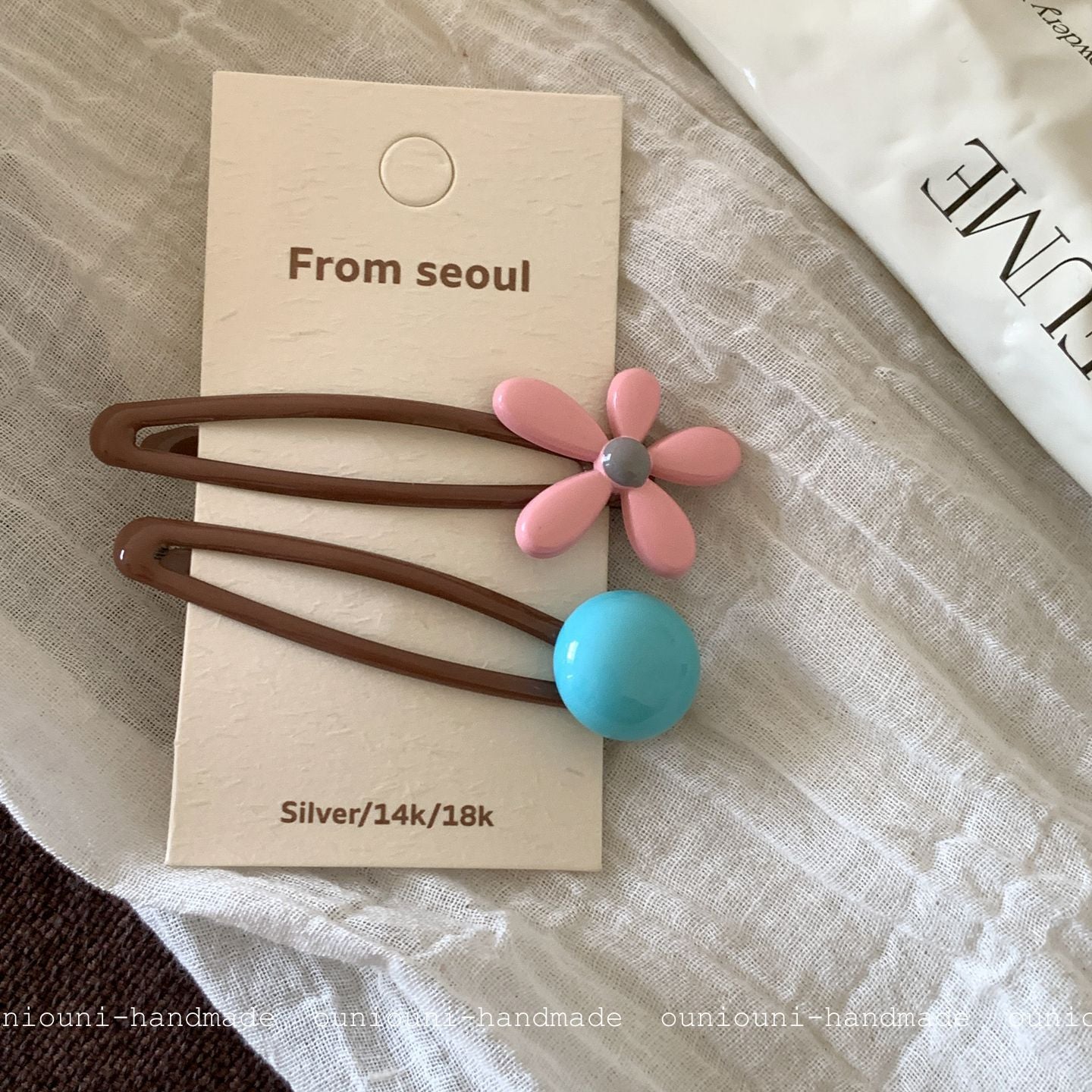 New Style Flowers BB Clips Hairpin In Coffer Color, Alloy Material, 2 PCS Package For Summer