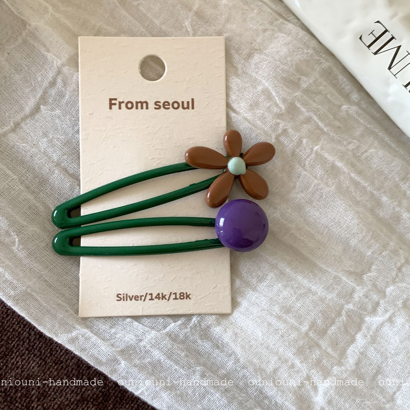 New Style Flowers BB Clips Hairpin In Coffer Color, Alloy Material, 2 PCS Package For Summer