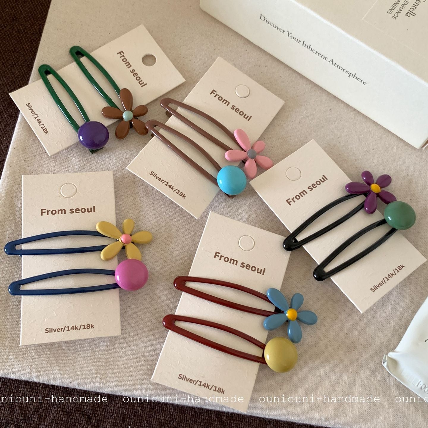 New Style Flowers BB Clips Hairpin In Coffer Color, Alloy Material, 2 PCS Package For Summer