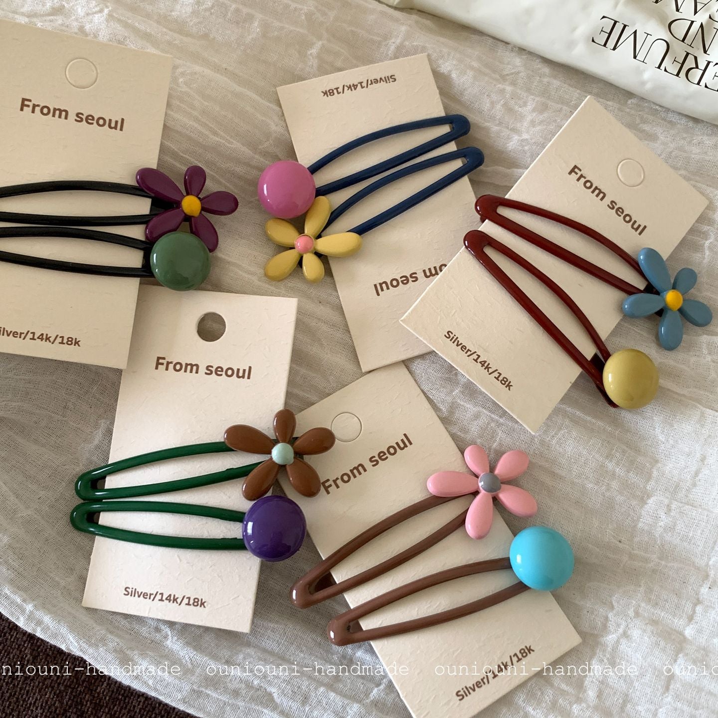 New Style Flowers BB Clips Hairpin In Coffer Color, Alloy Material, 2 PCS Package For Summer