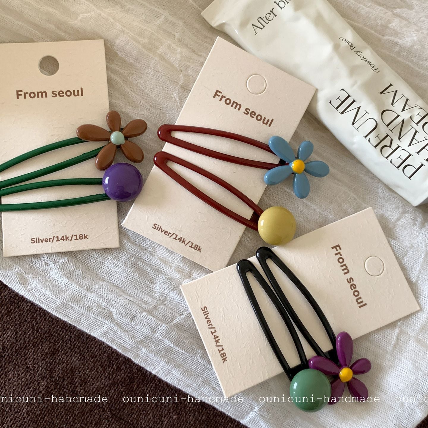 New Style Flowers BB Clips Hairpin In Coffer Color, Alloy Material, 2 PCS Package For Summer