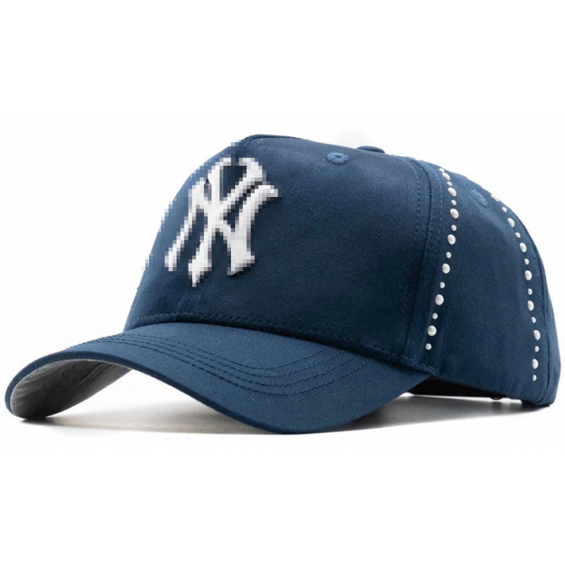 Casual Baseball Cap With Wide Brim Featuring Cartoon Character Embroidery, Made Of Soft Flannel For UV Protection