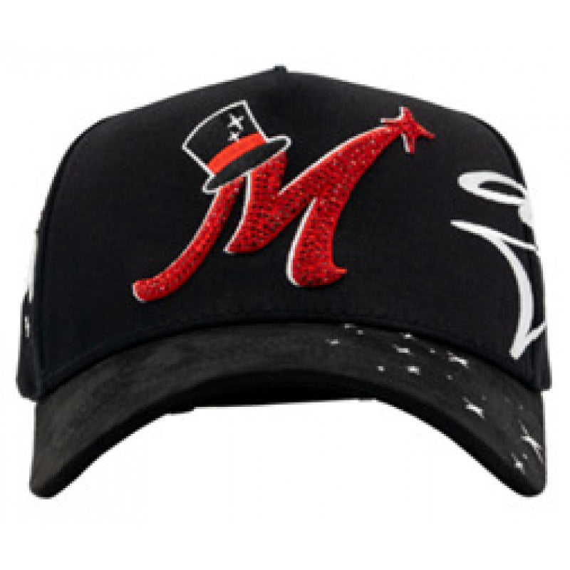 Casual Baseball Cap With Wide Brim Featuring Cartoon Character Embroidery, Made Of Soft Flannel For UV Protection