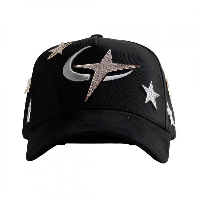 Casual Baseball Cap With Wide Brim Featuring Cartoon Character Embroidery, Made Of Soft Flannel For UV Protection