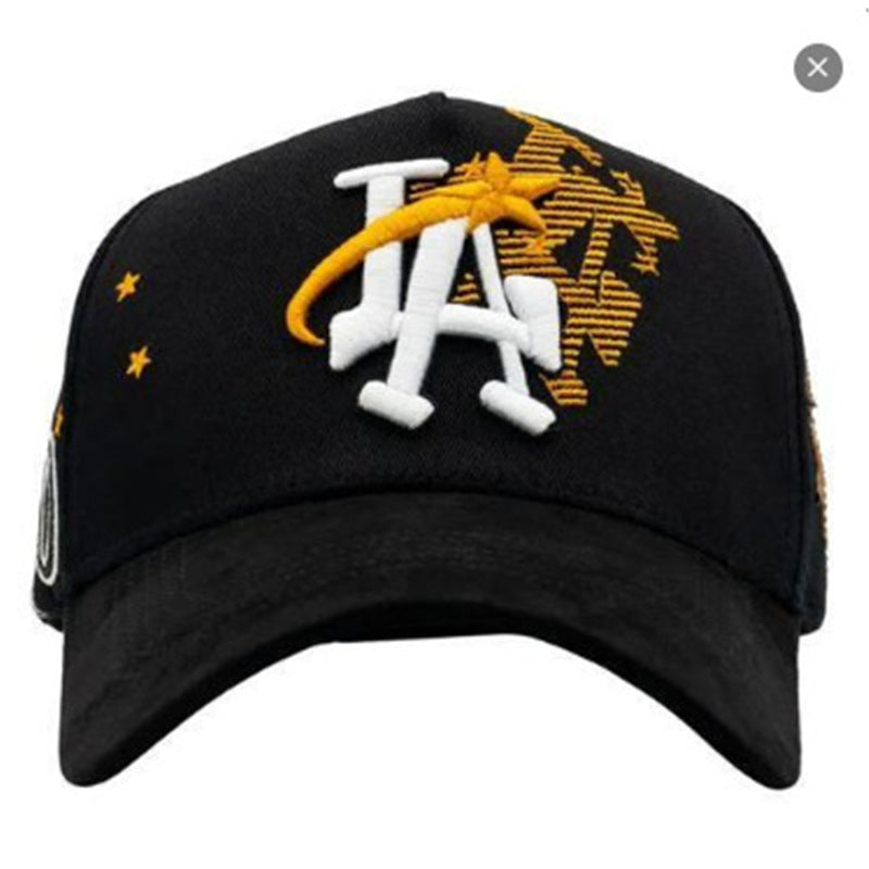 Casual Baseball Cap With Wide Brim Featuring Cartoon Character Embroidery, Made Of Soft Flannel For UV Protection