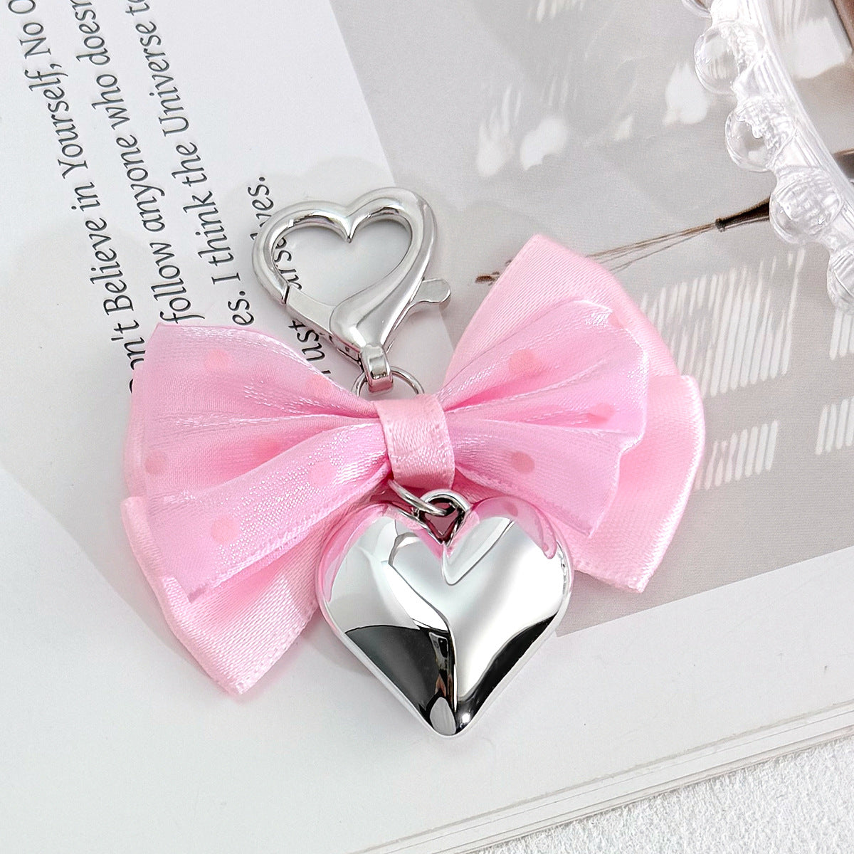Multicolor Bow Tie Key Chain In New Style, Made Of Durable Alloy, Perfect For Winter Accessories