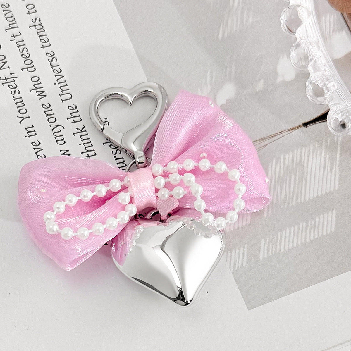 Multicolor Bow Tie Key Chain In New Style, Made Of Durable Alloy, Perfect For Winter Accessories