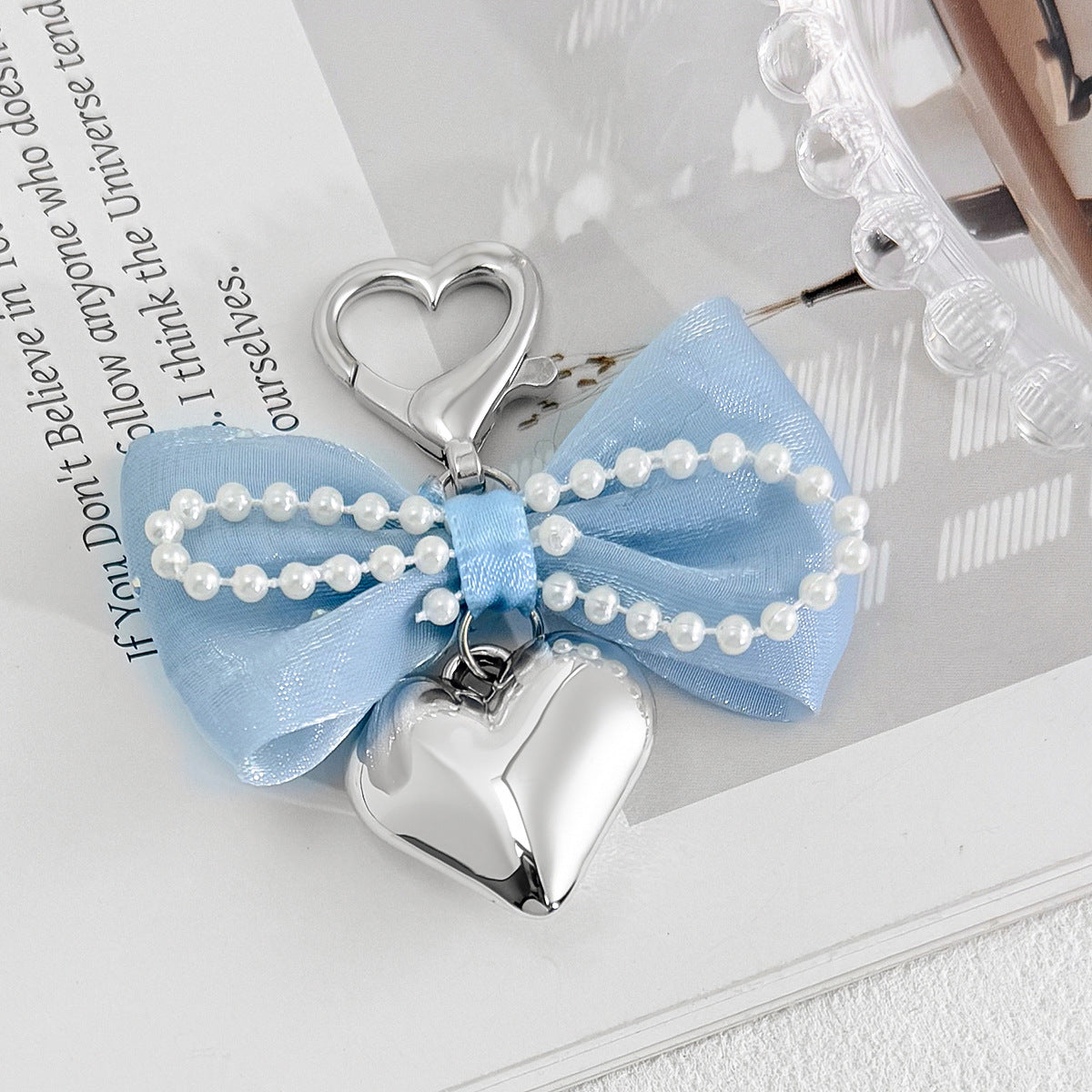 Multicolor Bow Tie Key Chain In New Style, Made Of Durable Alloy, Perfect For Winter Accessories