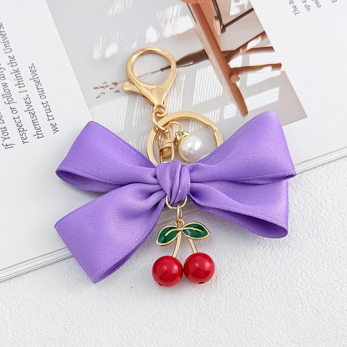 Multicolor Bow Tie Key Chain In New Style, Made Of Durable Alloy, Perfect For Winter Accessories
