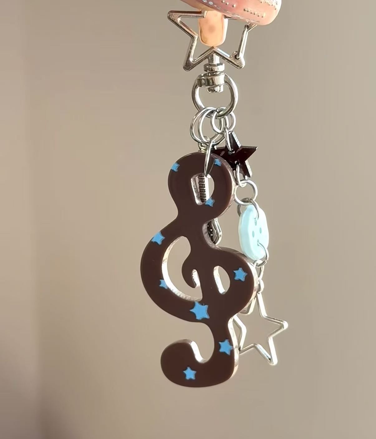 Memorial Acrylic Keychain In Coffer Color, Stylish Phone Pendant With Durable Acrylic Inlay
