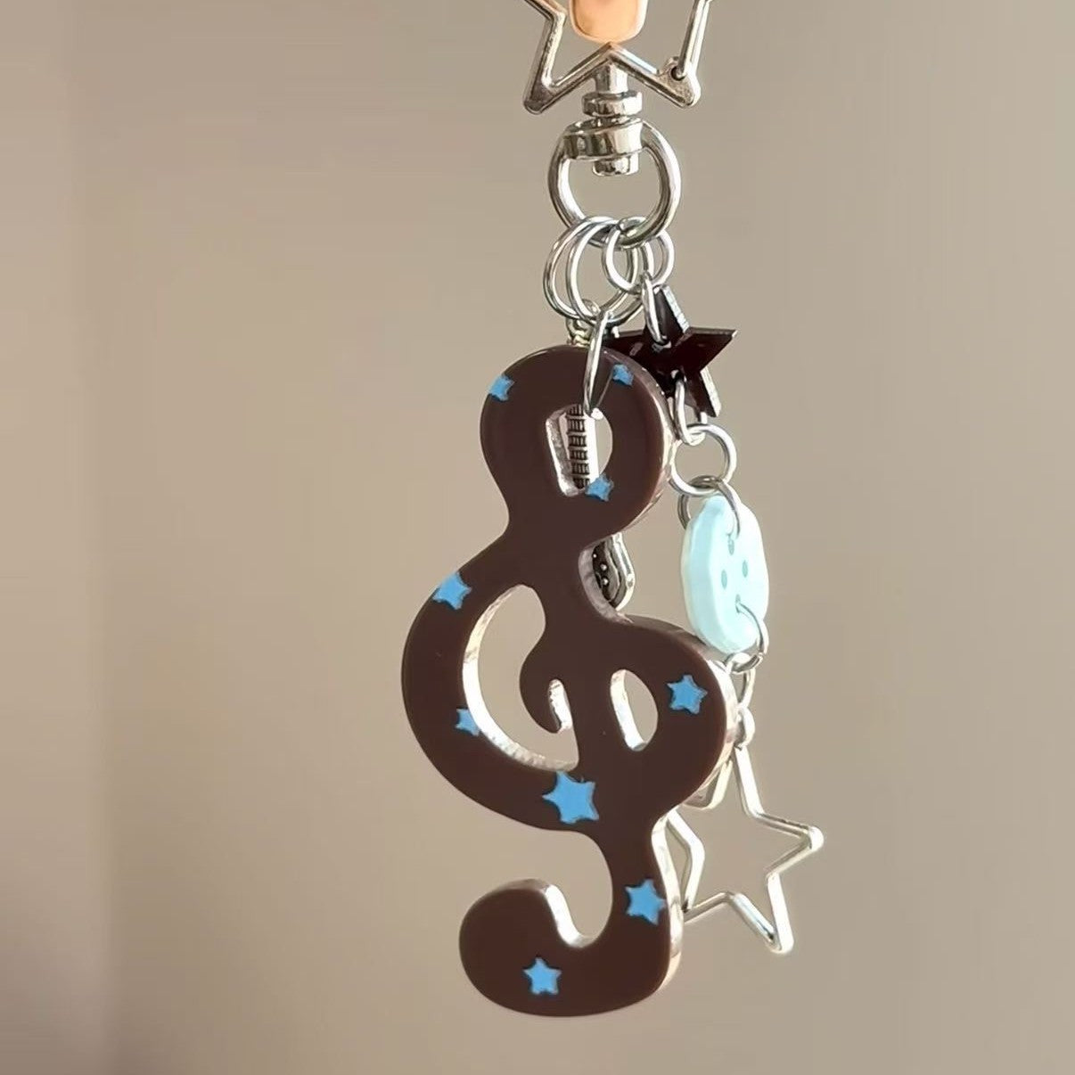 Memorial Acrylic Keychain In Coffer Color, Stylish Phone Pendant With Durable Acrylic Inlay
