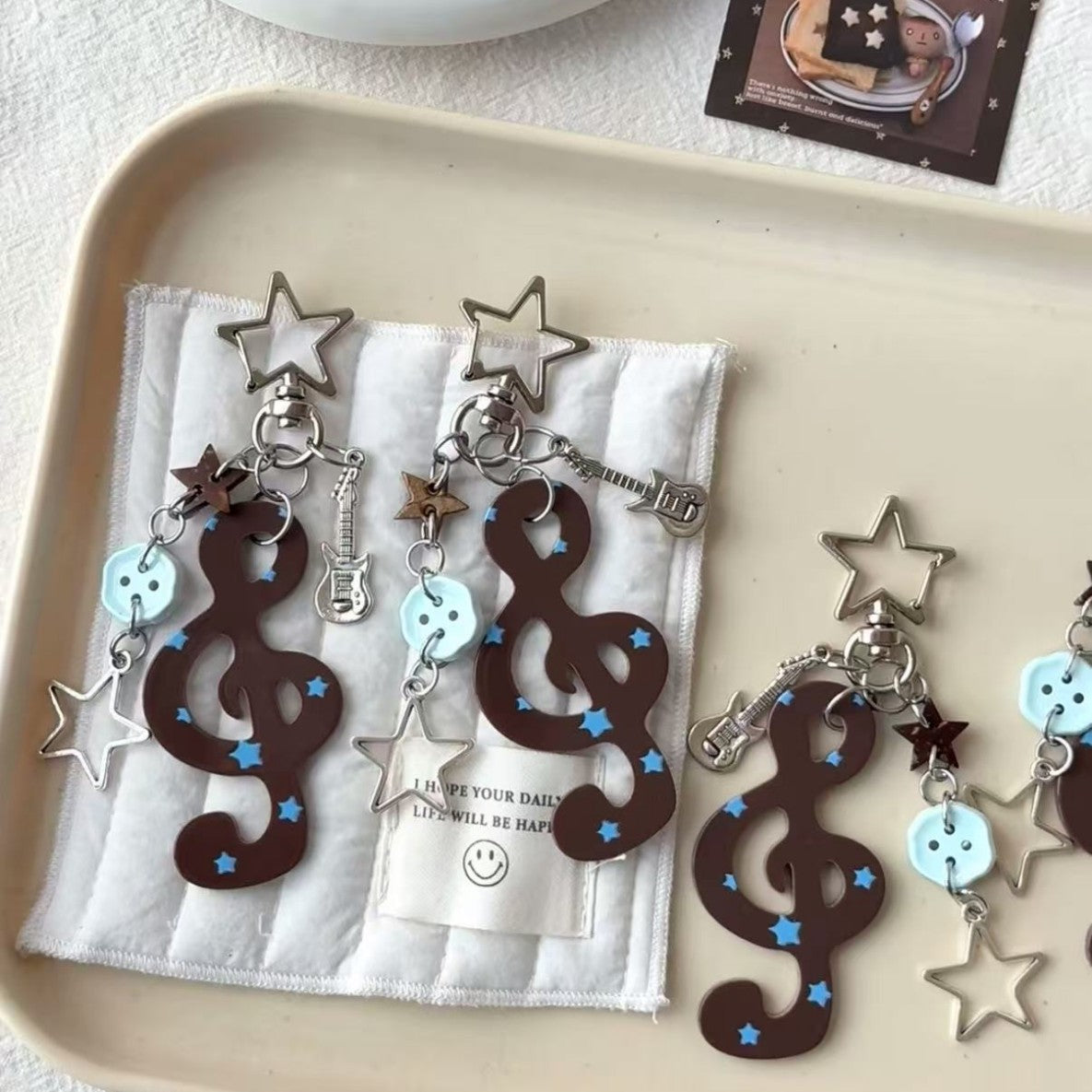 Memorial Acrylic Keychain In Coffer Color, Stylish Phone Pendant With Durable Acrylic Inlay