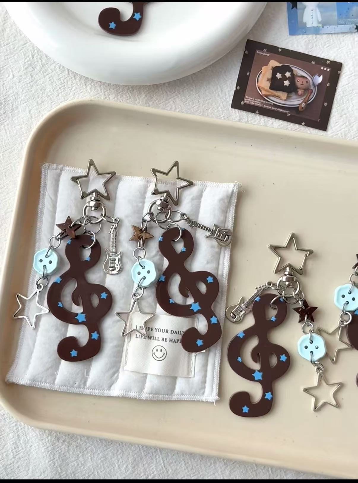 Memorial Acrylic Keychain In Coffer Color, Stylish Phone Pendant With Durable Acrylic Inlay